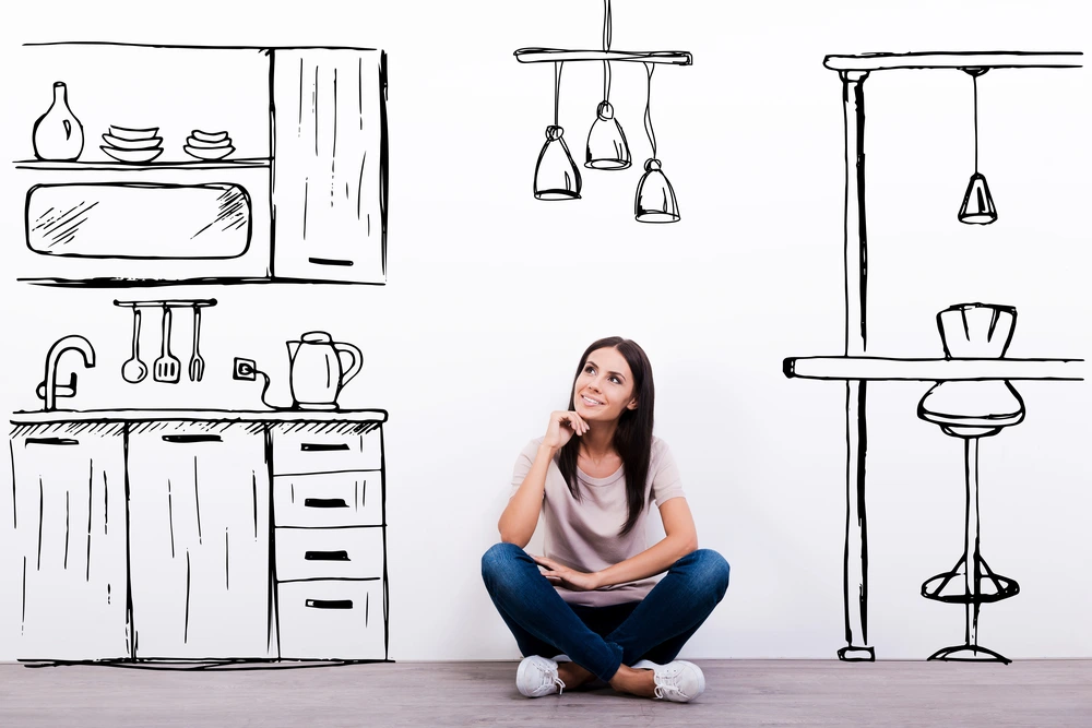 Young Lady Thinking of Renovation ideas
