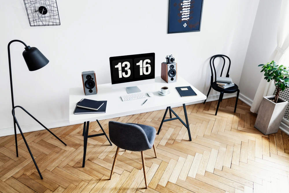 Home Office Parquet Flooring