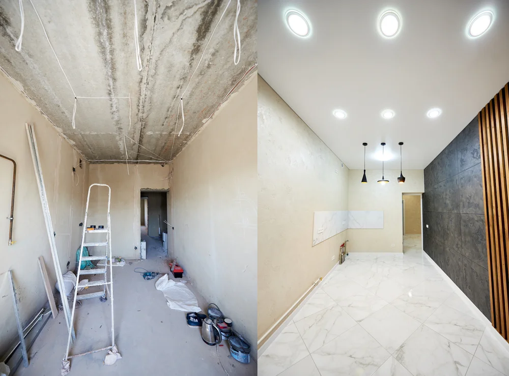 before and after Refurbishment