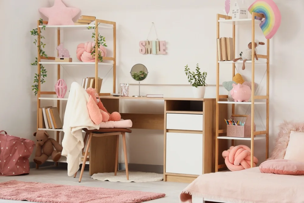 kids study room with beautiful interior