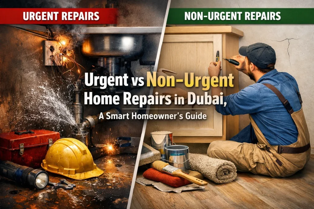 Urgent and non-urgent repairs in Dubai